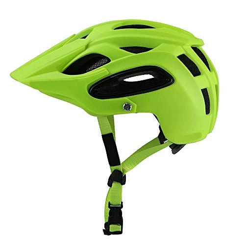 Mountain Bike Helmet : ZHHk Mountain Bike Men And Women Riding Helmet Mountain Forest Off-road Depth Protection Safety Breathable Helmet (Color : Green)
