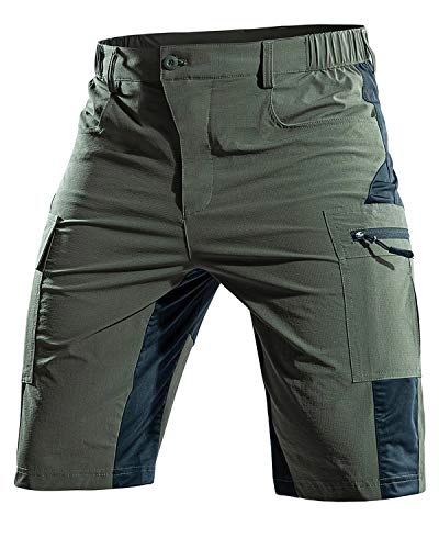 Mountain Bike Short : Cycorld MTB Men's Cycling Shorts, Mountain Bike Trousers, Cycling Shorts, Quick-Drying MTB Shorts, Breathable Outdoor Bike Shorts, mens, 2020 Neueste MTB Shorts-09, Latest Army Green, XXL