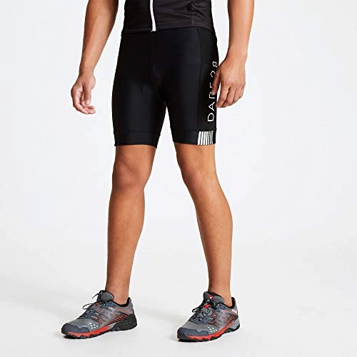 Mountain Bike Short : Dare 2b Men's DMJ469 8K490 Virtuosity' Lightweight Quick Drying Cycle Shorts, Black / White, XXL