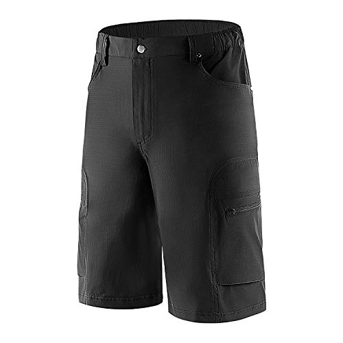 Mountain Bike Short : KUTOOK Mountain Bike Shorts Water Repellent Loose Fit with Zip Pocket for Outdoor Sports Cycling Hiking Fishing - gold - S