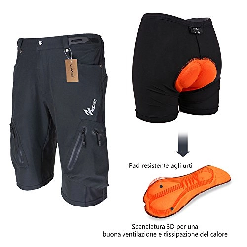 Mountain Bike Short : Lixada Men's Bicycle Shorts Breathable Mountain Bike Shorts Lightweight and Baggy MTB Shorts for Outdoor Cycling Running Gym Training