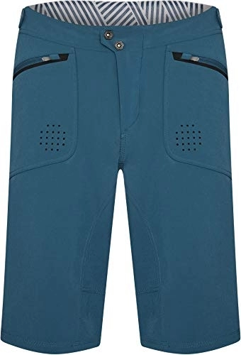 Mountain Bike Short : Madison Flux DWR Baggy Short - Blue, Small / Men Mountain Bike MTB Biking Trail Enduro Off Road Ride Cycling Cycle Pant Trouser Lower Body Waist Rain Water Repellent Summer Loose Leg Wear