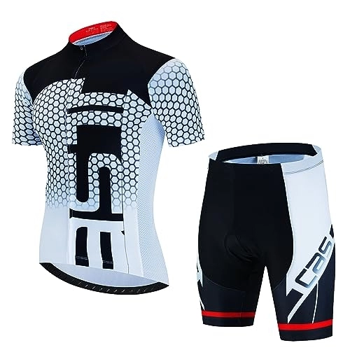 Mountain Bike Short : Men'S Bicycle Shorts Cycling Jersey Set Men Cycling Clothing Summer Short Sleeve Mtb Bike Suit Bicycle, Men Cycling Clothes-17, 3Xl