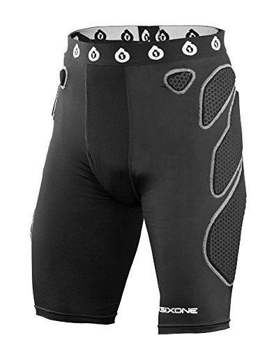 Mountain Bike Short : SixSixOne Protektorenunterhose EXO Functional Shorts Black black Size:S