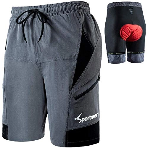 Mountain Bike Short : Sportneer Men's Bicycle Shorts, Mountain Bike Shorts with 3D Padded, Breathable and Quick dry, MTB Shorts for Outdoor Cycling Running Gym Training, XXXL