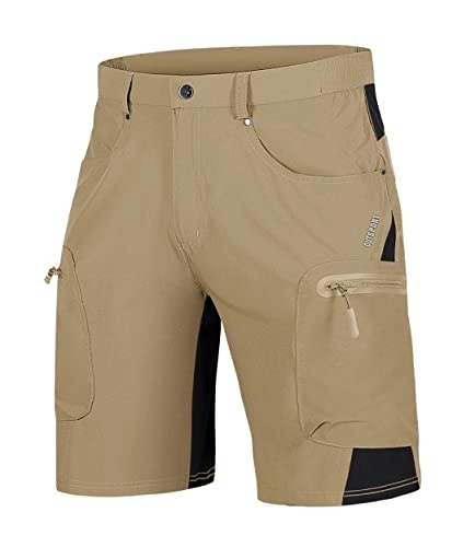 Mountain Bike Short : TACVASEN Mountain Bike Shorts Mens Cycling Bottoms Summer Biking Shorts Lightweight Cycling Gear Cycle Shorts Stretch Bicycle Short Work Hiking Climbing Shorts Khaki