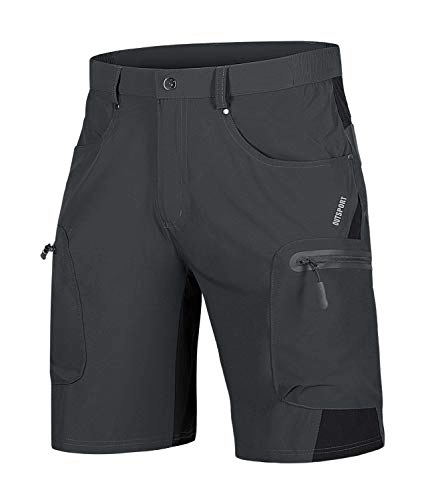 Mountain Bike Short : TACVASEN Mountain Cycle Shorts Mens Quick Dry Biking Shorts Summer Walking Shorts Lightweight Cycling Bottoms Bicycle Shorts Comfortable Bike Riding Shorts Grey