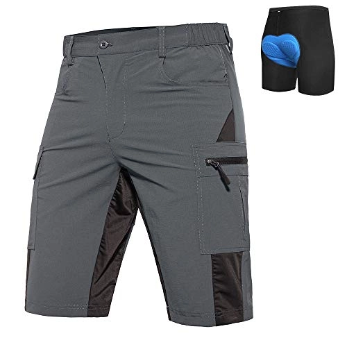 Mountain Bike Short : Vzteek Baggy Bike Cycling Shorts Mountain Bike Shorts with Padding