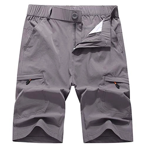 Mountain Bike Short : Ynport Crefreak Breathable MTB Shorts Mountain Bike Cycling Bottoms Lightweight Baggy Shorts Mens Outdoor Shorts (3XL (Waist 36"-38"), Grey 2491)