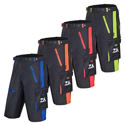 Mountain Bike Short : Zee Apparel MTB Shorts for Men's Mountain Biking Shorts Fox Cycling Shorts Padded Baggy Downhill Cycling Men with Detachable Inner Lining Casual Wear for Outdoor Sports (Green, 3 Extra Large)