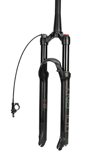 Mountainbike Gabeln : CEmeLi Fahrradgabeln Fahrradgabel 26 Zoll 1 / 1-2" Fahrradfederung Luftstoßdämpfer mit Dämpfungseinstellung 100 mm Federweg Scheibenbremse 9 mm QR 100 mm Achse (B schwarz)