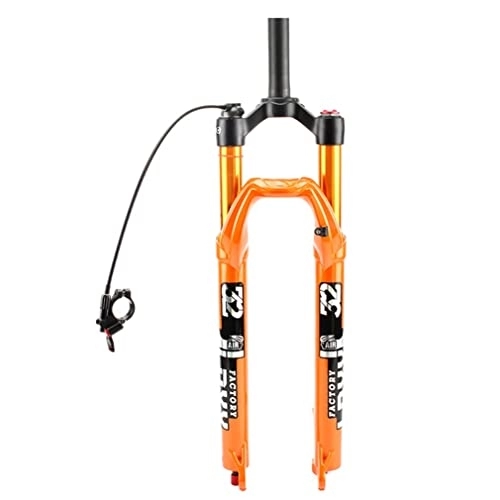 Mountainbike Gabeln : LSRRYD Mountain Bike 26 / 27.5 / 29 Luftdruck Federgabel 1-1 / 8 MTB Federgabels 100mm Federweg Dämpfung HL / RL Erwachsene Gabeln Scheibenbremse QR 9mm 1750g (Color : Orange RL, Size : 29'')
