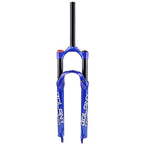 Mountainbike Gabeln : Pkfinrd Suspension Mountain Bike Gabel, 26 Zoll 1-1 / 8" Leichtbau-Aluminiumlegierung geraden Schlauch MTB Schulter Geberweg 120mm, Blau-26inch