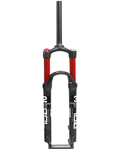Mountainbike Gabeln : WXX Aluminum Alloy Mountain Bike Gabel 26 / 27, 5 / 29-Zoll-Dual Air Chamber Federgabel Air Federgabel Achselkontrolle Bike Federgabel, Rot, 26 inch