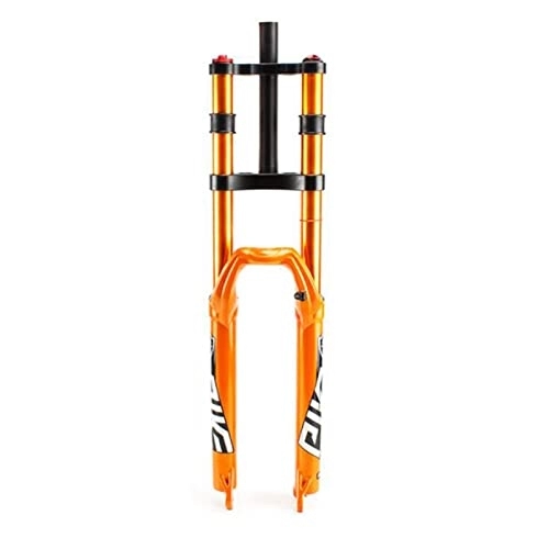 Mountainbike Gabeln : ZECHAO Fahrrad Federgabel MTB, 27, 5 / 29in Doppelte Schulterluftgabel 1-1 / 8" Fahrrad Stoßdämpfer Gabeln 150mm Federweg 9mm Achse Fahrrad Federgabel (Color : Orange, Size : 27.5inch)