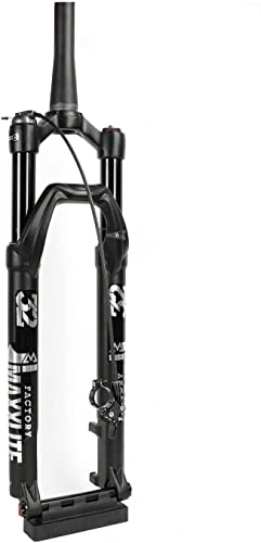 Mountainbike Gabeln : ZECHAO MTB Fahrradfederung Gabeln 26 27, 5 29in, durch 15 mm Scheibenbremsbremsdämpfung Abprallereinstellung Air Bike Gabel 1-1 / 2 "Reise 100 mm Fahrrad Federgabel (Color : Black, Size : 26 inch)