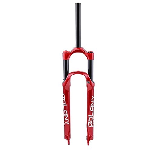 Mountainbike Gabeln : ZNND Mountainbike Federgabel, 26 Zoll 1-1 / 8" Leicht Aluminiumlegierung Gerades Rohr MTB Schulterkontrolle Federweg 120mm (Color : Red, Size : 26 inch)