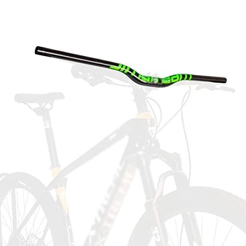 Mountainbike-Lenker : 31.8mm Mountainbike-Lenker 580 / 600 / 620 / 640 / 660 / 680 / 700 / 720 / 740 / 760mm Ultraleicht Carbon Fahrradlenker MTB-Lenker Extra Langer Fahrrad Riser Bar (Color : Green, Size : 620mm)