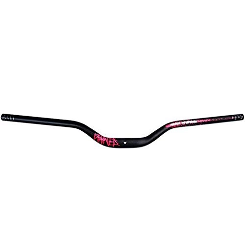 Mountainbike-Lenker : Dauerhaft Fahrrad-Lenker MTB Lenker Aluminium-Legierung Lenker BMX AM DH Mountain Bike Parts 31.8X750MM Modisch (Color : Black pink)