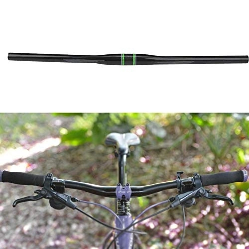 Mountainbike-Lenker : Demeras langlebiger Carbon-Lenker Teil Qualität Ultraleichter Carbon-Mountainbike-Lenker, robust für(Straight Green Label 660 * 31.8mm)