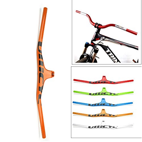Mountainbike-Lenker : Yajun MTB Carbon Fahrrad Lenker 620 / 720 / 760 / 800MM Integratived Colourful Strong Rise Bar für Frauen Männer, Orange, 680mm
