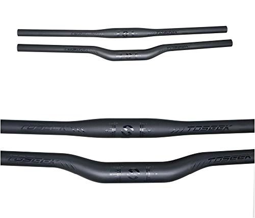 Mountainbike-Lenker : ZZMWLES Voll UD Carbon-Faser-MTB Fahrrad-Lenker 31.8mm Black Matte Mountain Bike Riser / Flach Lenker (Color : Flat 660mm)