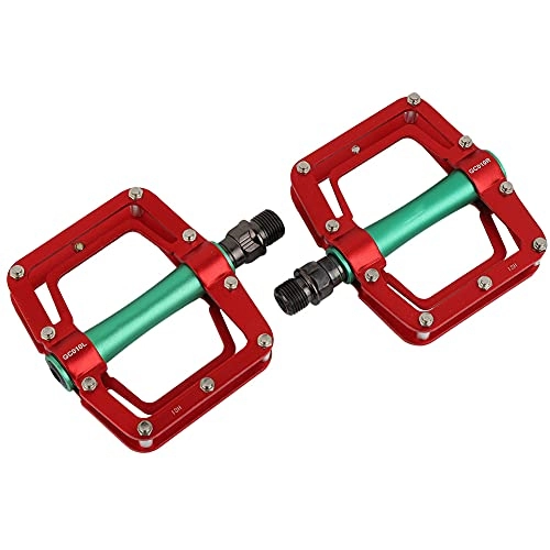 Mountainbike-Pedales : Bediffer Mountainbike-Pedale, Anti-Rutsch-Aluminiumlegierung Universal-Pedal für Fahrradpedale(rot grün)