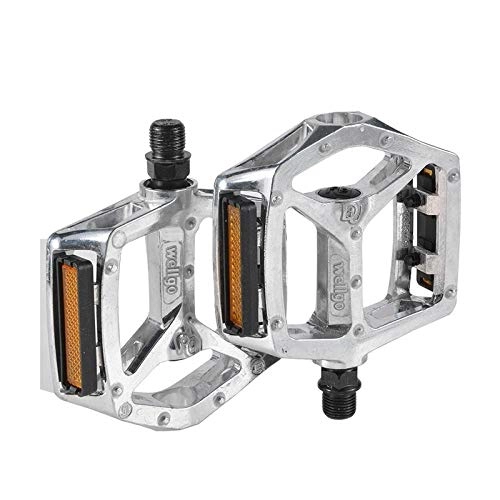 Mountainbike-Pedales : Bicycle pedal aluminum alloy mountain bike pedal folding bicycle rear pedal bicycle accessories-B249-Silver pair