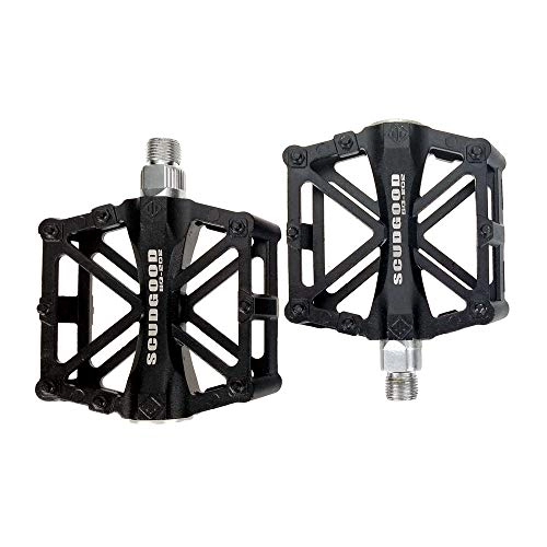 Mountainbike-Pedales : Fahrrad-Pedale Fahrrad-Plattform Mountain Bike Pedal 1 Paar Aluminium-Legierung Antiskid Durable Fahrradpedale Oberfläche for Rennrad MTB Bike 5 Farben (SMS-202) Hybrid Pedal ( Color : Black )