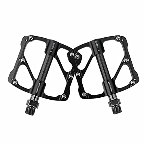 Mountainbike-Pedales : FSJD Fahrradpedal Ultraleichtes Aluminiumlegierungspedal Mountain Road Bike Pedal Fahrradzubehör, schwarz, 9, 2 cm × 11, 4 cm × 1, 4 cm