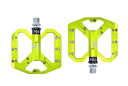 Mountainbike-Pedales : LIANYG Fahrradpedale Bike Pedals MTB Straße 3 Versiegelte Lager Fahrradpedale Mountain Bike Pedals Wide Platform 772 (Color : Green)