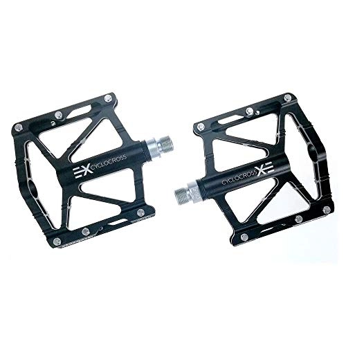 Mountainbike-Pedales : Lwieui Bike-Pedale Mountainbike Pedale 1 para Aluminiumlegierung rutschfeste Durable Bike Pedale Oberfläche for Rennrad BMX MTB Bike 2 Farben Pedale (Farbe : Black)