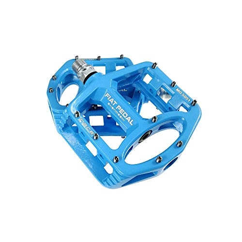 Mountainbike-Pedales : Lwieui Bike-Pedale Mountainbike Pedale 1 para Magnesiumlegierung rutschfeste Durable Bike Pedale Oberfläche for Rennrad BMX MTB Bike Pedale (Farbe : Blau)