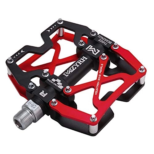 Mountainbike-Pedales : MZYRH Mountain Bike Pedals, Ultra Strong Colorful CNC Machined 9 / 16" Cycling Sealed 3 Bearing Pedals