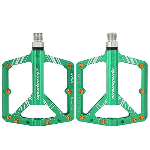 Mountainbike-Pedales : OKBY Green Pedale aus Aluminiumlegierung - BIKEIN 9 / 16 Ultraleichtes Mountainbike Pedal Fahrradzubehör