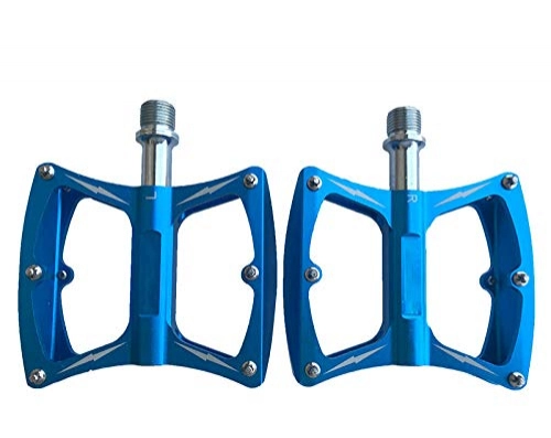 Mountainbike-Pedales : SlimpleStudio Composite Flatpedale, Mountainbike-Pedale mit Lagerpedalen aus Aluminiumlegierung-Blau
