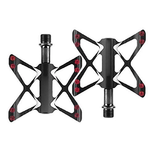 Mountainbike-Pedales : WANGDANA Bicycle Pedal Mountain Bike Pedal Spindle Axle MTB Road Cycling Self Lubricating 3 Bearing Ultralight Pedals Carbon Black
