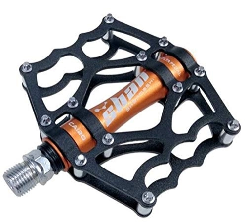 Mountainbike-Pedales : WENYOG Fahrrad Pedalle MTB Mountain Bike Pedale Aluminiumlegierung CNC-Bike Fußraste Big Flat Ultra Cycling BMX Pedal 06 (Color : Orange)