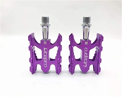 Mountainbike-Pedales : WENYOG Fahrrad Pedalle MTB Mountainbike Pedal K3 Rennrad Faltreifen Fahrrad Ultraaluminiumlegierung 412 10, 8 * 6, 2mm Bearing Pedalfuß 06 (Color : Purple)