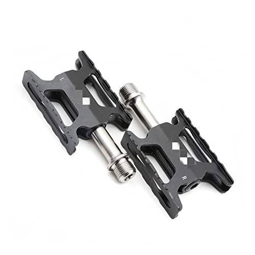 Mountainbike-Pedales : WIPP Fahrrad-Mountainbike-Pedal Faltradpedal Ultraleicht Kompatibel mit Brompton Dahon BMX Universal-Aluminiumlegierungspedal Titanlager (Color : LY Black) Mountainbike-Teile (Color : LY Black)