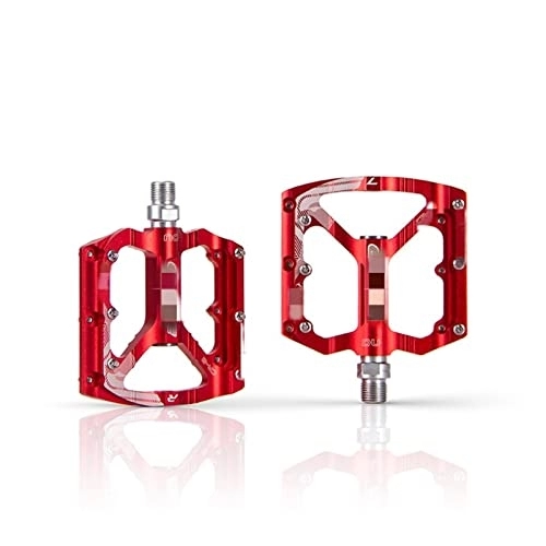 Mountainbike-Pedales : WIPP Fahrrad-Mountainbike-Pedal MTB DH XC AM Fahrradpedal Mountainbike Ultralight Ultra Axle Sealed Bearing Pedals (Color : Red) Mountainbike-Teile (Color : R)