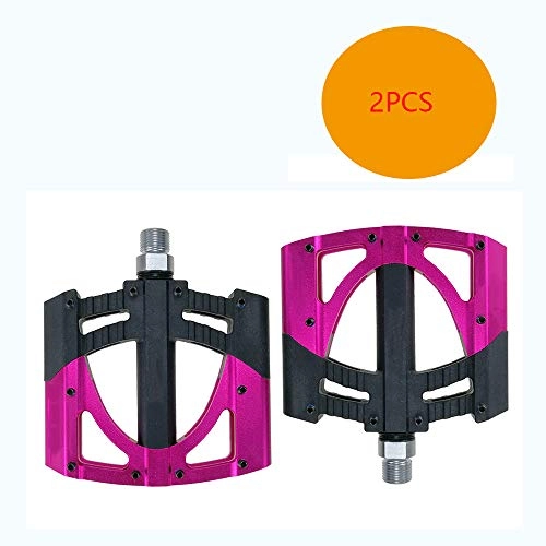 Mountainbike-Pedales : XUANX Aluminium Pedal Mountain Breathable Leichtes Fahrrad Pedal Bearing Pedal Abriebfest Und Schmutzig, Pink