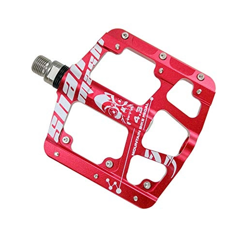 Mountainbike-Pedales : YZT QUEEN Fahrrad Pedal, Mountainbike-Pedal Leichte 9 / 16-Zoll-Rennradpedale Aus Aluminiumlegierung, Rot