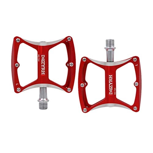Mountainbike-Pedales : ZHANGYY 1 Paar Fahrradpedale aus Aluminiumlegierung für Mountainbike-Rennrad-Ersatzteile Zubehör (rot)