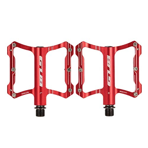Mountainbike-Pedales : ZHIPENG Bicycle Pedal, Ultra-Light Aluminum Alloy with Sealed Bearing Large Foldable for Mountain Bike Road Bike - Bicycle Accessories, Rot