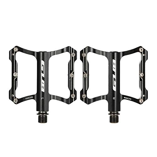Mountainbike-Pedales : ZHIPENG Bicycle Pedal, Ultra-Light Aluminum Alloy with Sealed Bearing Large Foldable for Mountain Bike Road Bike - Bicycle Accessories, Schwarz