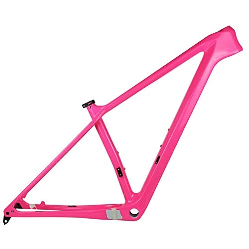 Mountainbike-Rahmen : 2021 Neuer CO2-MTB-Rahmen 27.5er 29er Carbon Mountainbike-Rahmen 148x12mm oder 142 * 12mm MTB-Fahrradrahmen (Color : Pink Color, Size : 17in Matt 142x12)