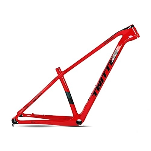 Mountainbike-Rahmen : DFNBVDRR Kohlefaser 27, 5 Zoll Mountainbike-Rahmen 15'' / 17'' / 19'' XC / MTB Trail-Bike-Rahmen Scheibenbremse Boost Steckachse 12x148mm BB92 Verlegung Intern (Color : Red, Size : 15 * 27.5'')