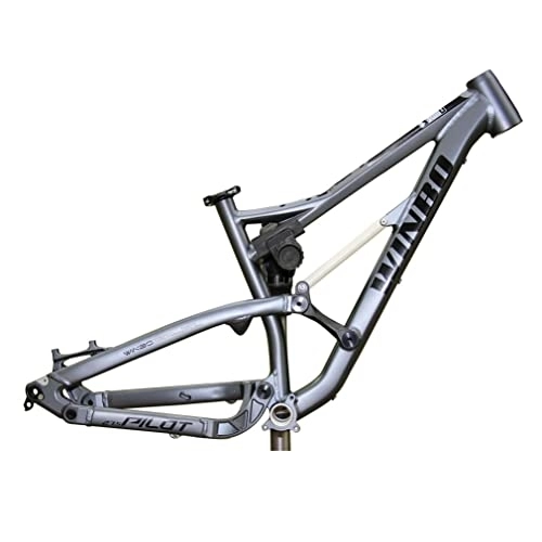 Mountainbike-Rahmen : HIMALO 26er / 27.5er Mountainbike Aufhängungsrahmen 16, 5'' Aluminiumlegierung MTB Rahmen Scheibenbremse Steckachse 12 * 142mm (Color : Dark Gray, Size : 26 * 16.5'')
