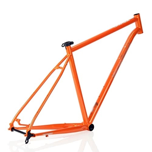 Mountainbike-Rahmen : HIMALO 27.5er MTB Rahmen Cr-Mo Stahl Starrer Rahmen XC / AM Hardtail Mountainbike Rahmen 15'' / 17'' / 19'' Scheibenbremse Steckachse 12x142mm (Color : Orange, Size : 27.5 * 17'')